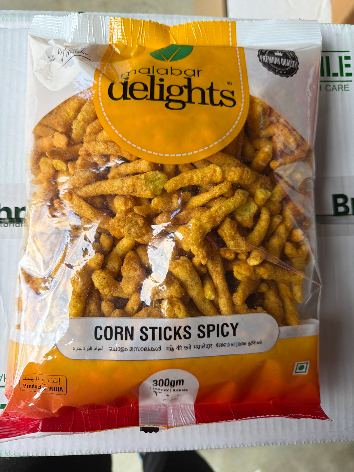 Malabar Delights Spicy Corn Sticks 300gm