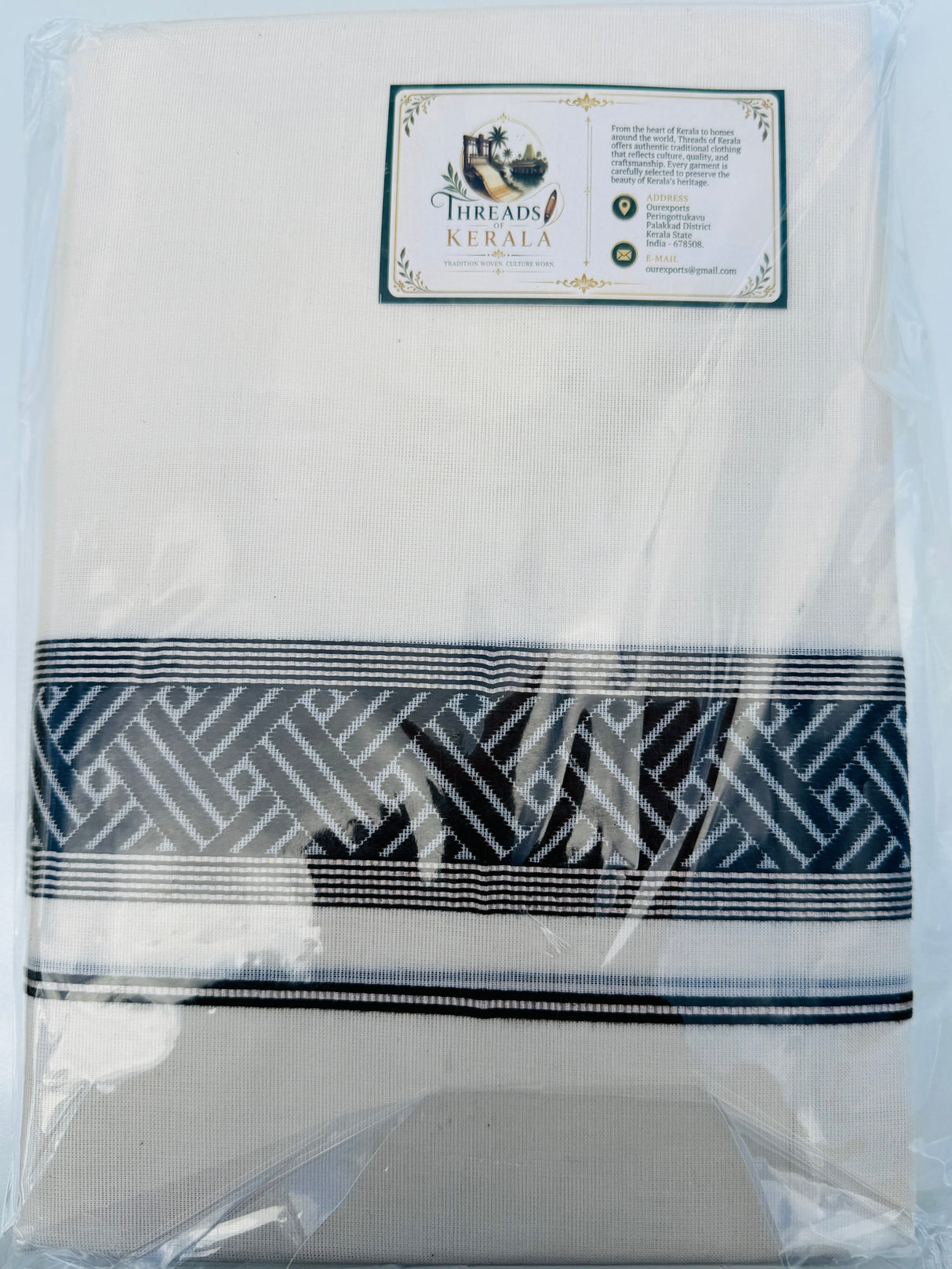 Mundu ( Cream Dhothi - 4mtr x 1.29mtr )