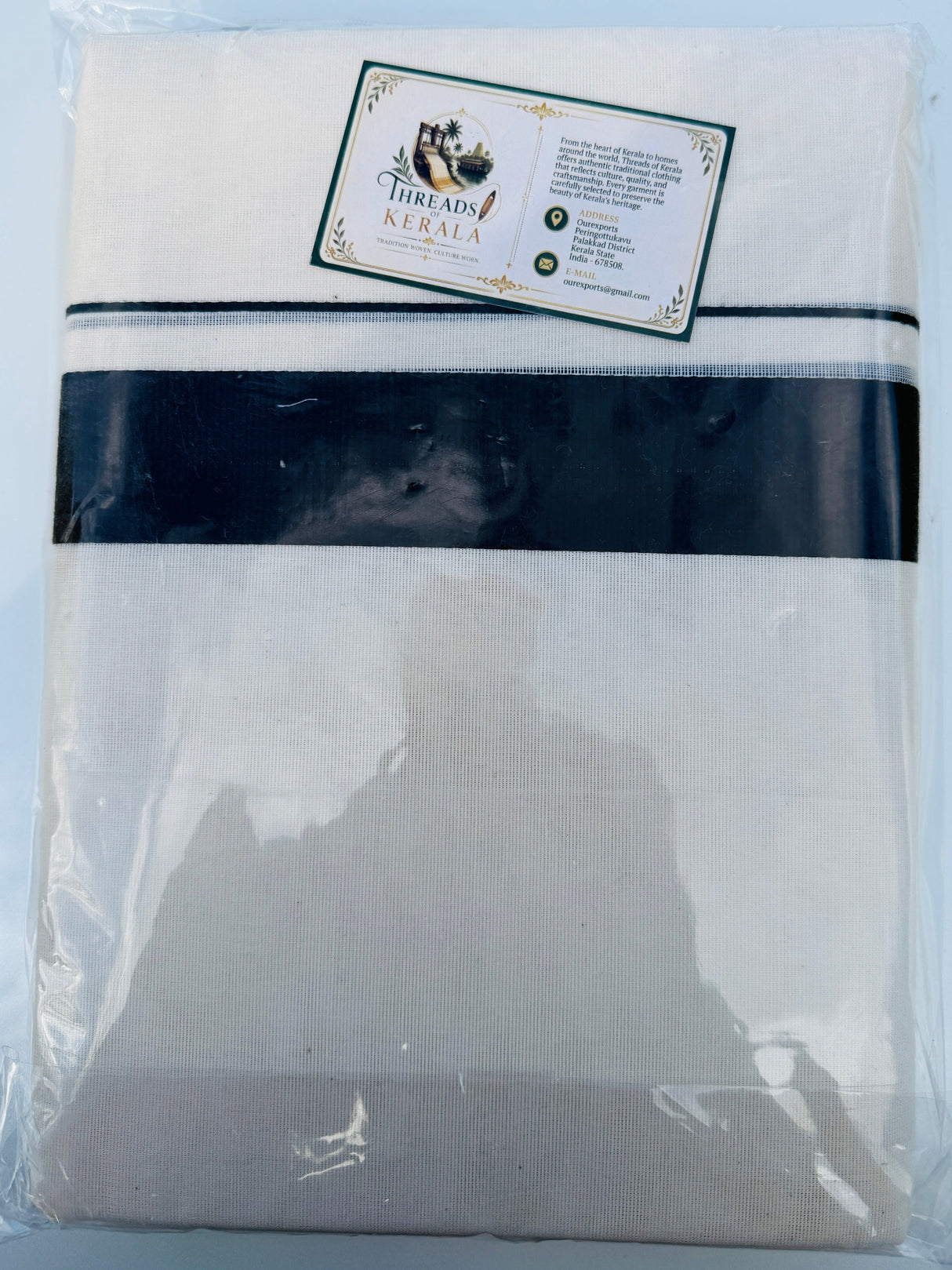 Mundu ( Cream Dhothi - 4mtr x 1.29mtr )
