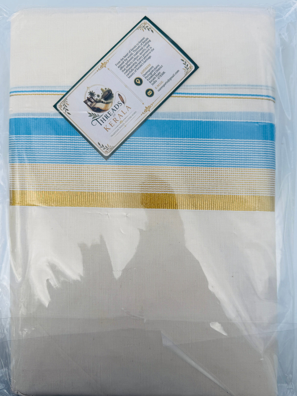 Mundu ( Cream Dhothi - 4mtr x 1.29mtr )