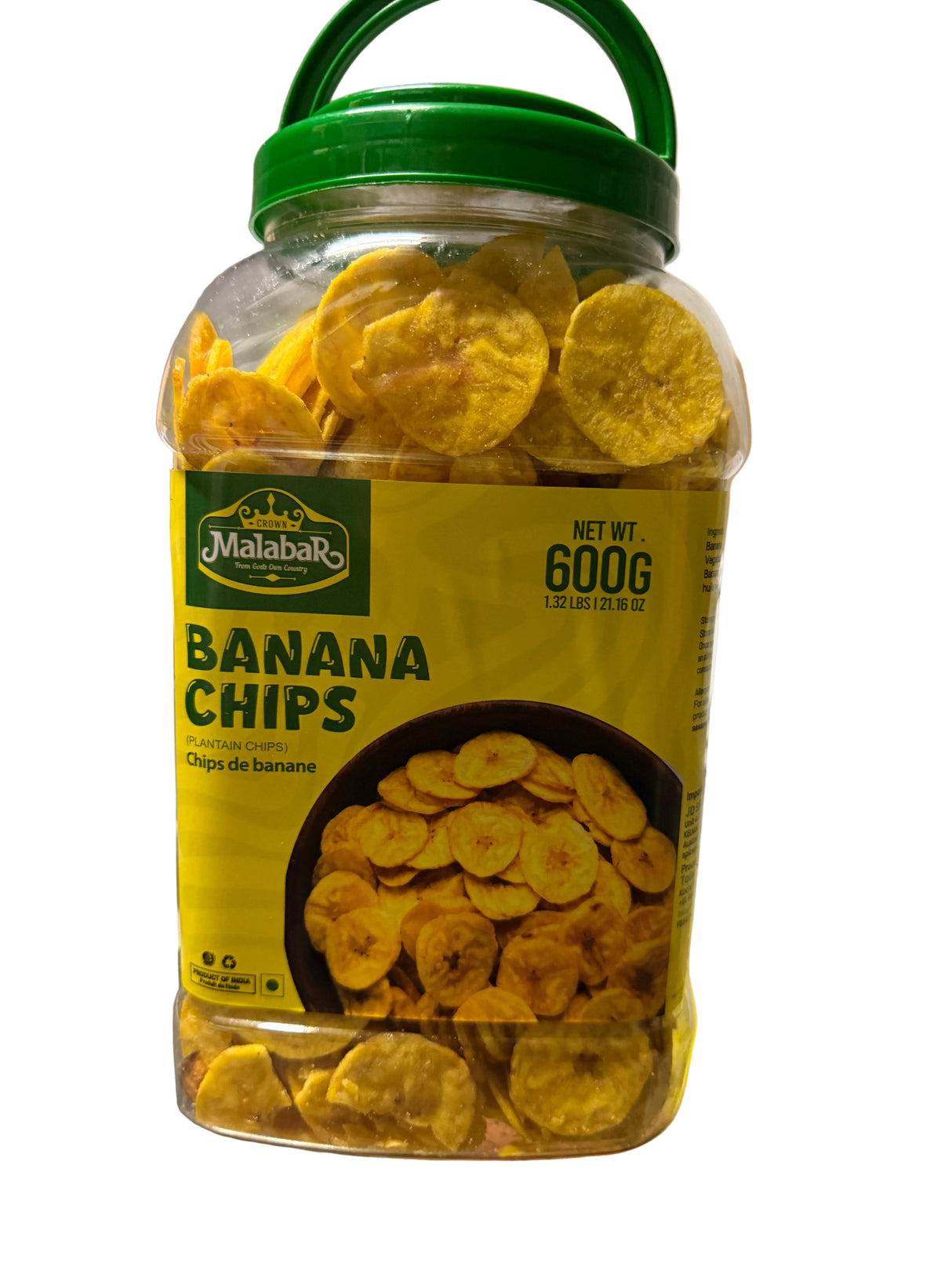 Banana Chips ( BOTTLE ) 600gm ( CROWN MALABAR )