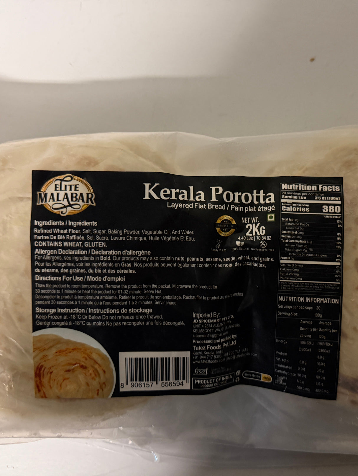 Kerala Porotta 2Kg